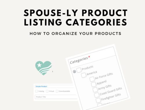 Spouse-ly Product Listing Categories - how to organize your products